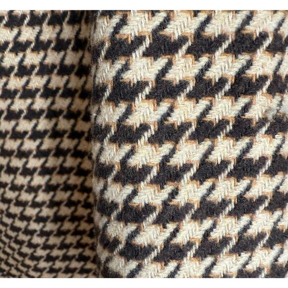 Commense Brown Cream Oversized Houndstooth Blazer Size M Preppy Academia Classic - Picture 5 of 16